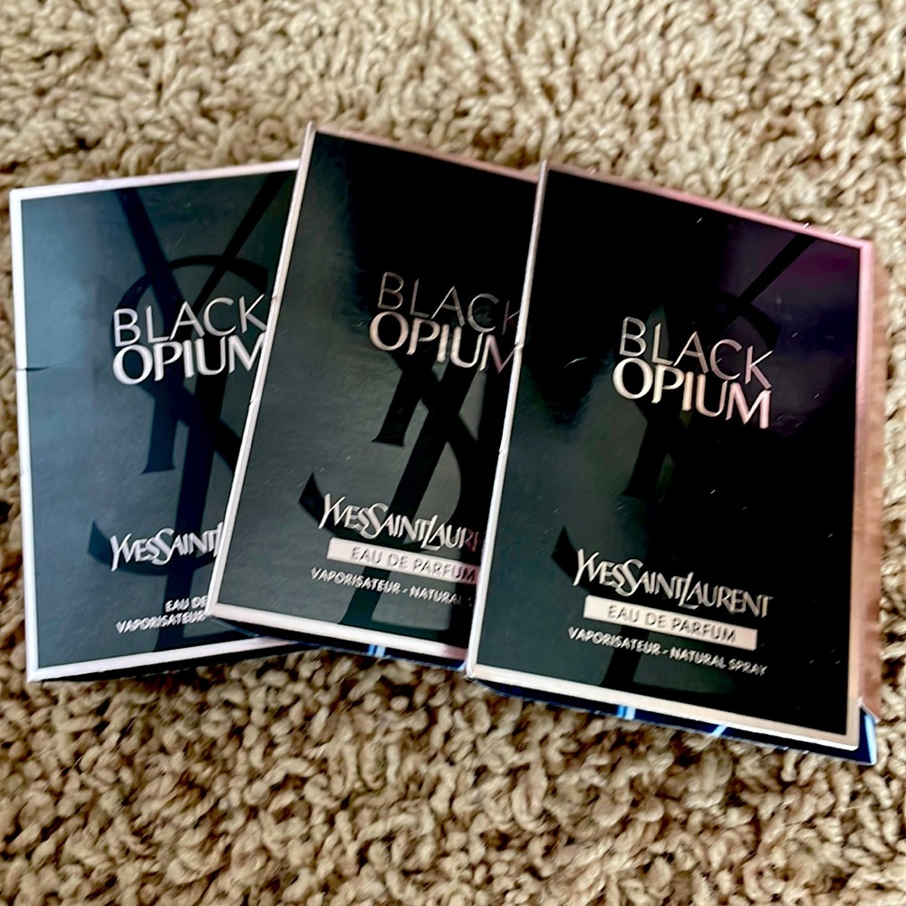 Set of Three Black Opium YSL Sample Bottles